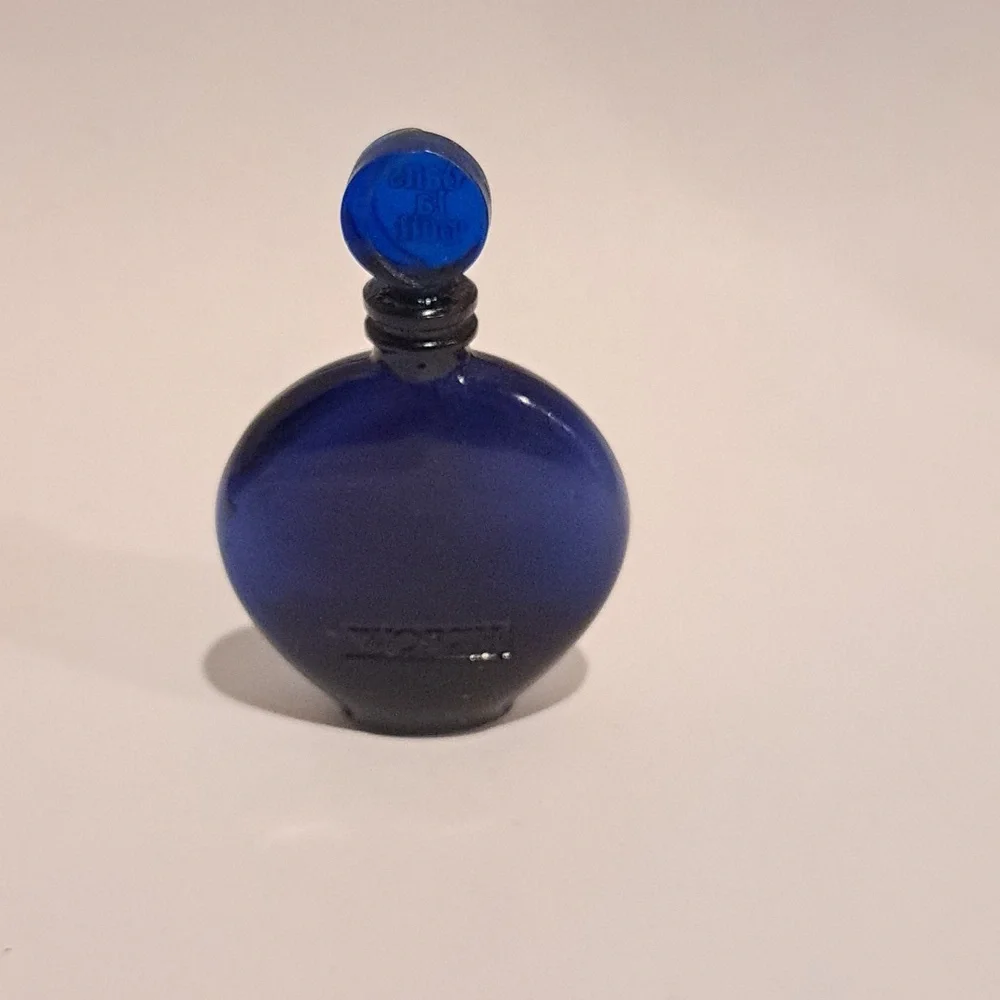 Mini R.Lalique Designed Cobalt "WORTH" Perfume Bottle Empty Art Deco EUC - Picture 2 of 5